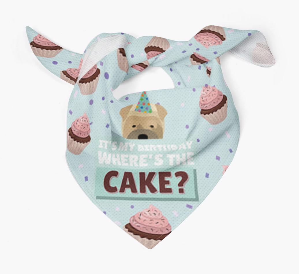 'Where's the Cake?' Birthday Bandana