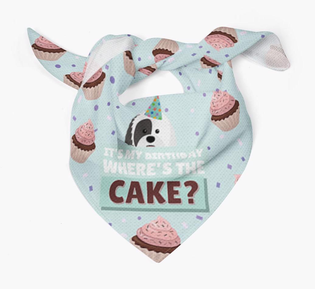 'Where's the Cake?' Birthday Bandana