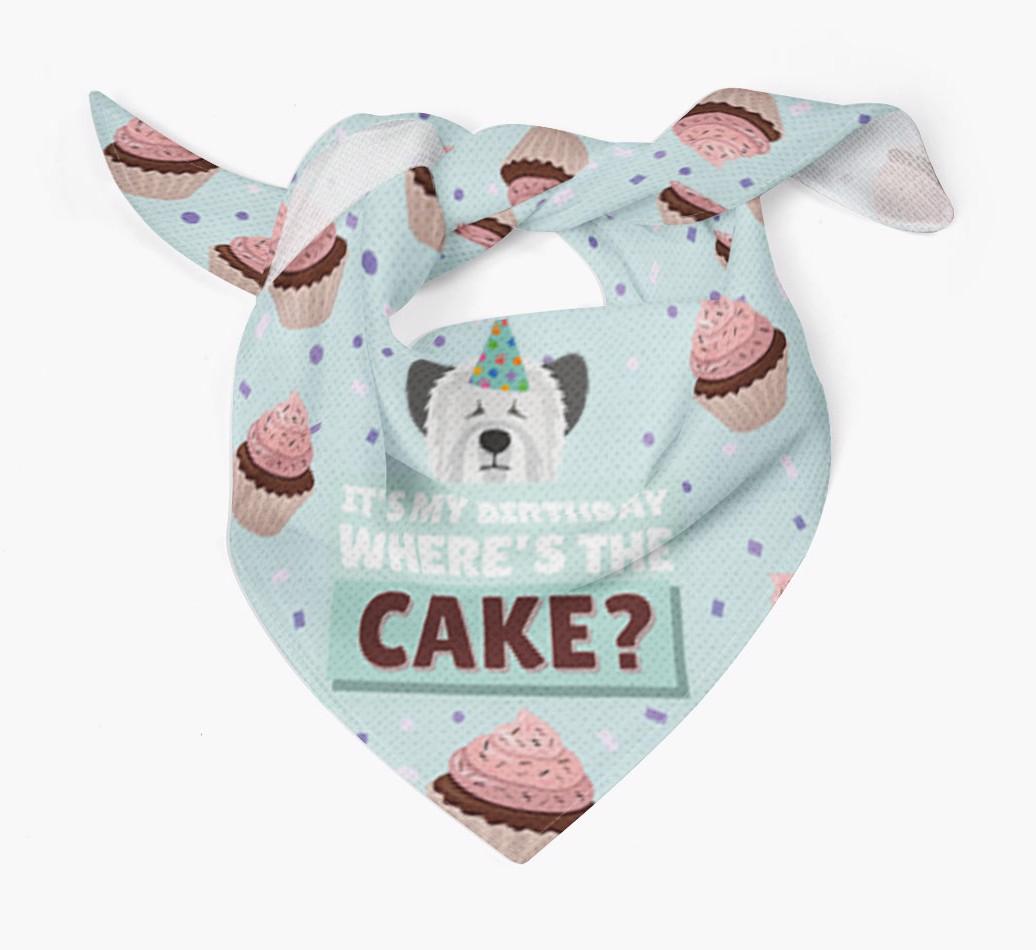 'Where's the Cake?' Birthday Bandana