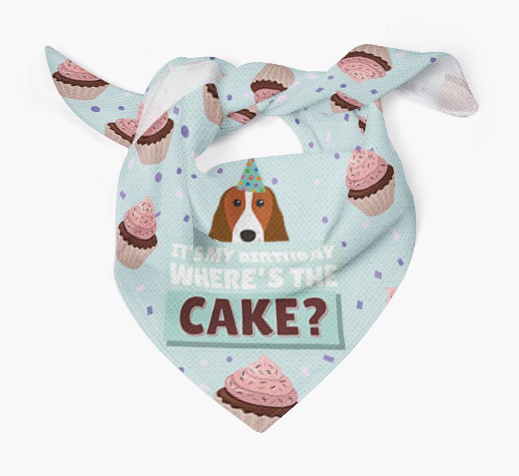 'Where's the Cake?' Birthday Bandana