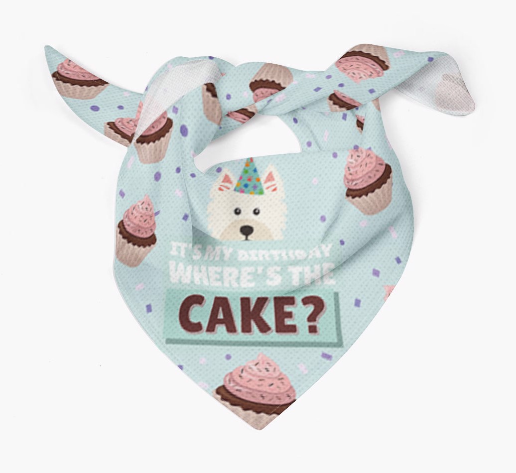 'Where's the Cake?' Birthday Bandana