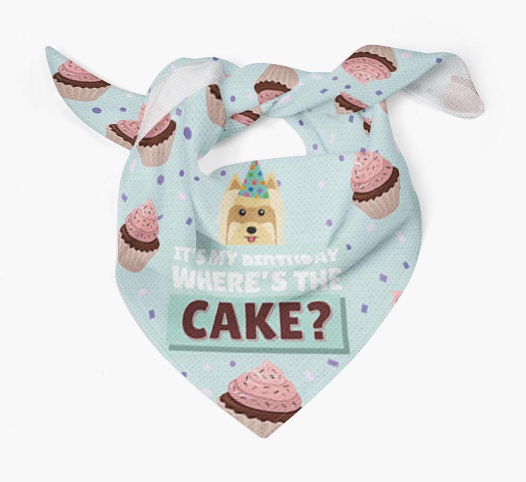 'Where's the Cake?' Birthday Bandana