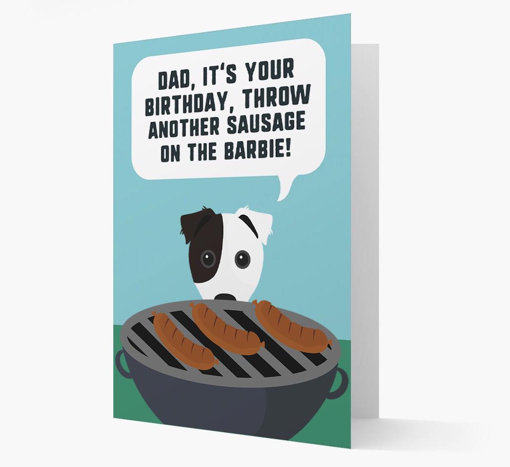 'Dad's Birthday Barbie' Card with {breedFullName} Icon