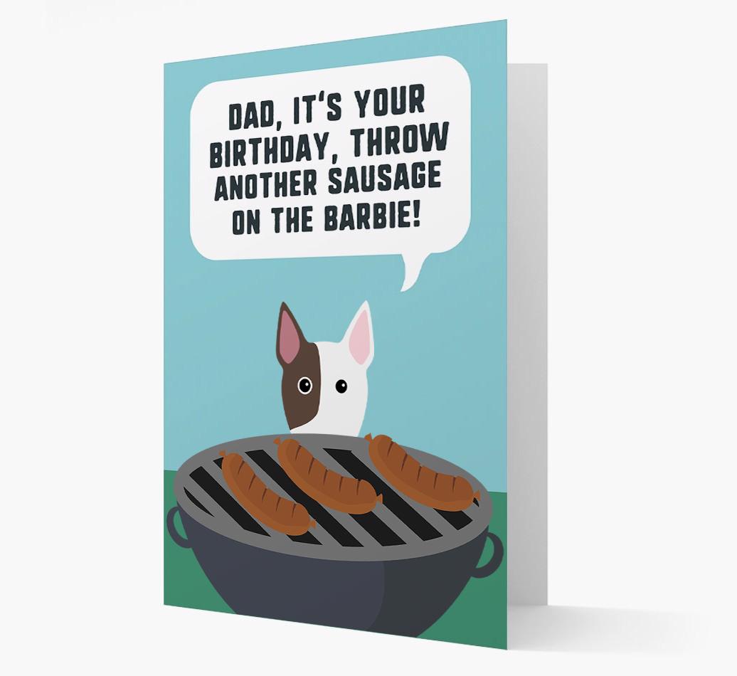 'Dad's Birthday Barbie' Card with {breedFullName} Icon