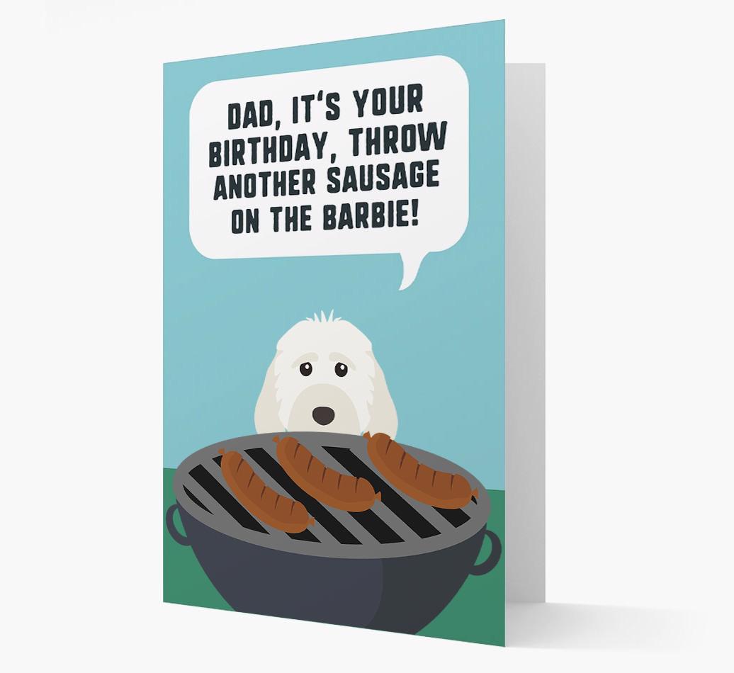 'Dad's Birthday Barbie' Card with {breedFullName} Icon