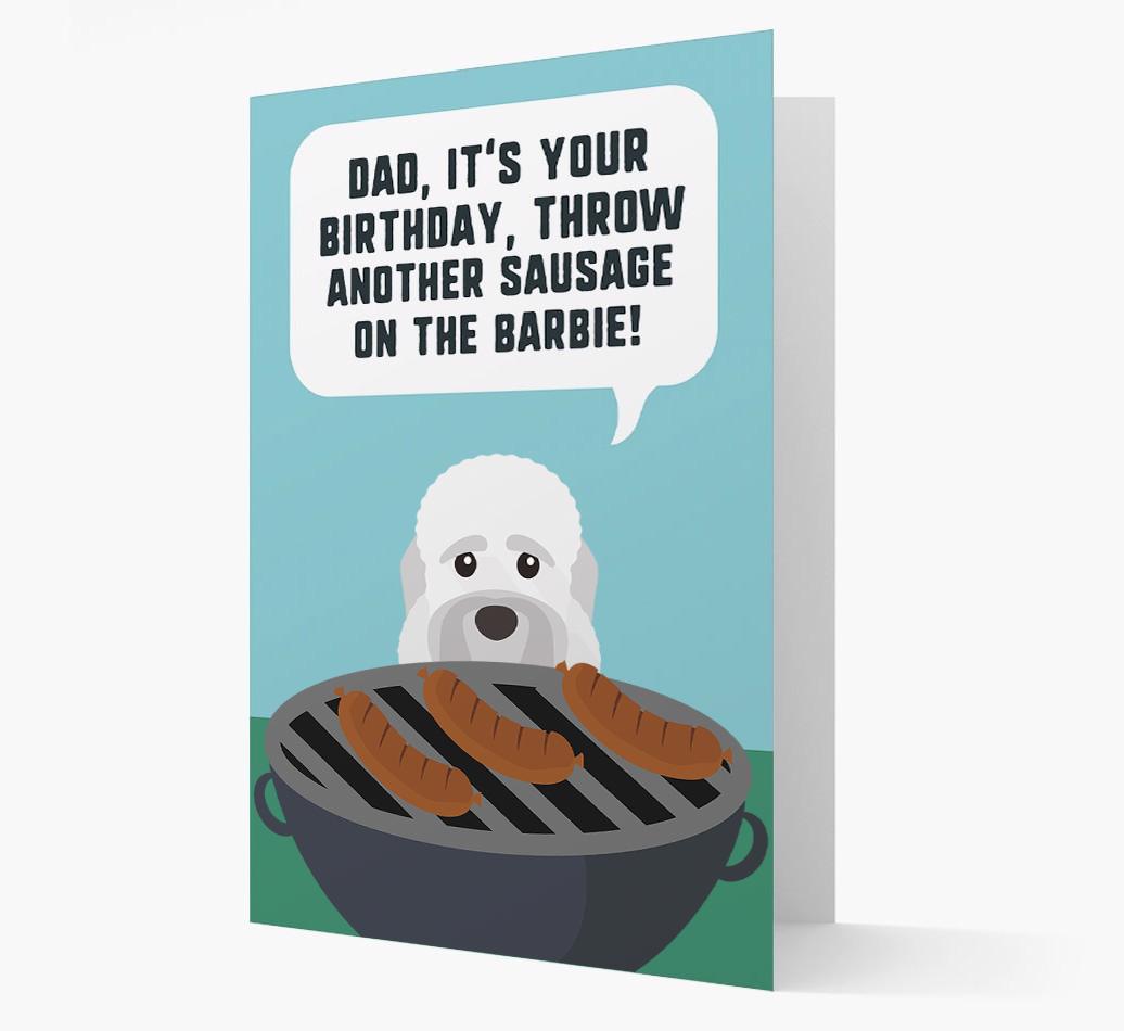 'Dad's Birthday Barbie' Card with {breedFullName} Icon