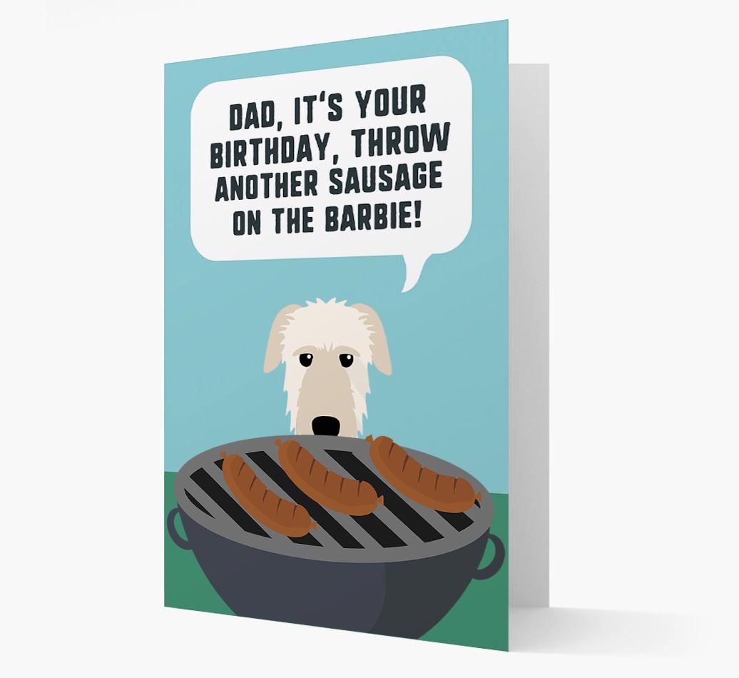 'Dad's Birthday Barbie' Card with {breedFullName} Icon