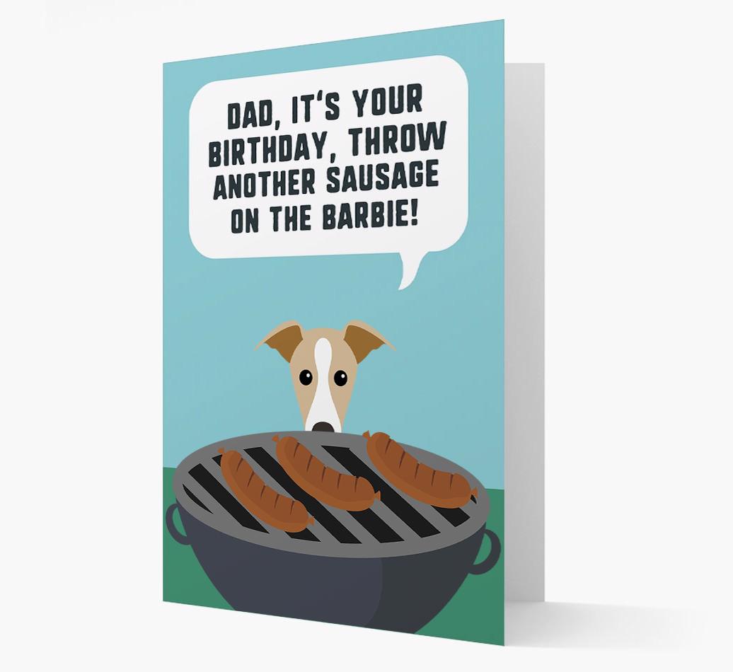 'Dad's Birthday Barbie' Card with {breedFullName} Icon