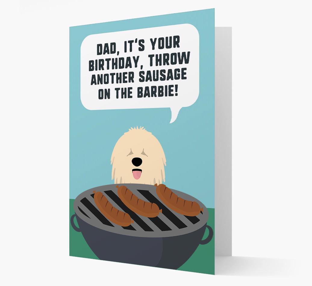 'Dad's Birthday Barbie' Card with {breedFullName} Icon