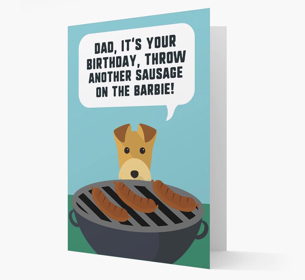 'Dad's Birthday Barbie' Card with {breedFullName} Icon