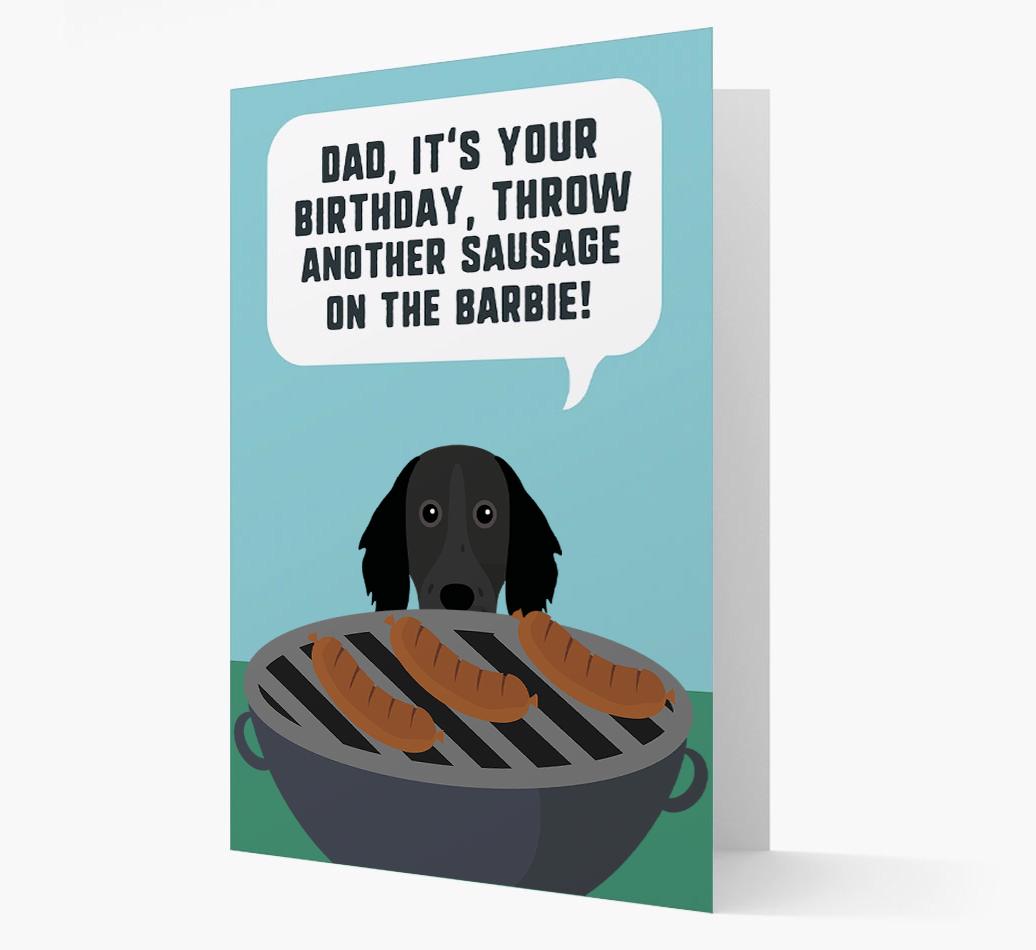 'Dad's Birthday Barbie' Card with {breedFullName} Icon