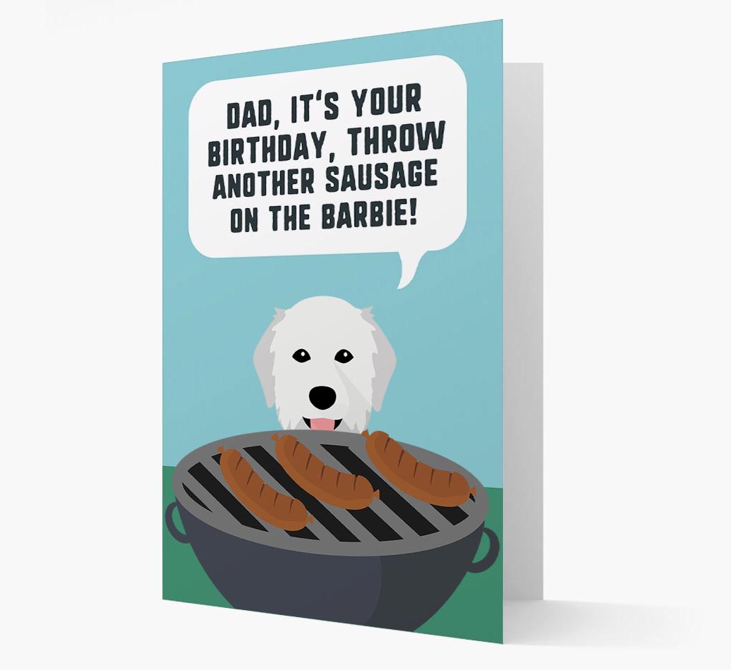 'Dad's Birthday Barbie' Card with {breedFullName} Icon