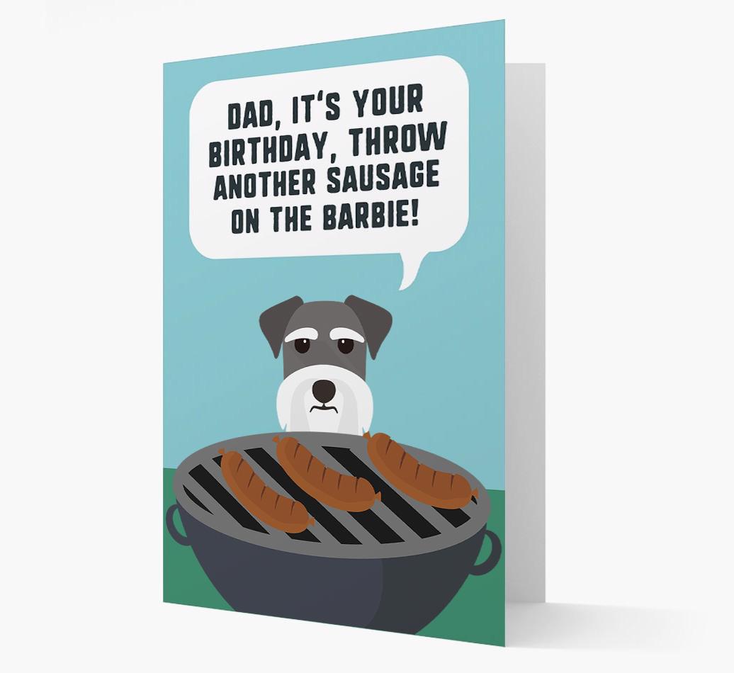 'Dad's Birthday Barbie' Card with {breedFullName} Icon