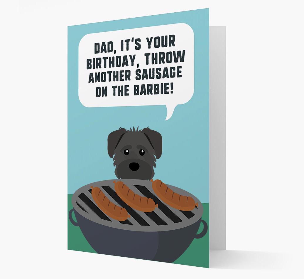 'Dad's Birthday Barbie' Card with {breedFullName} Icon