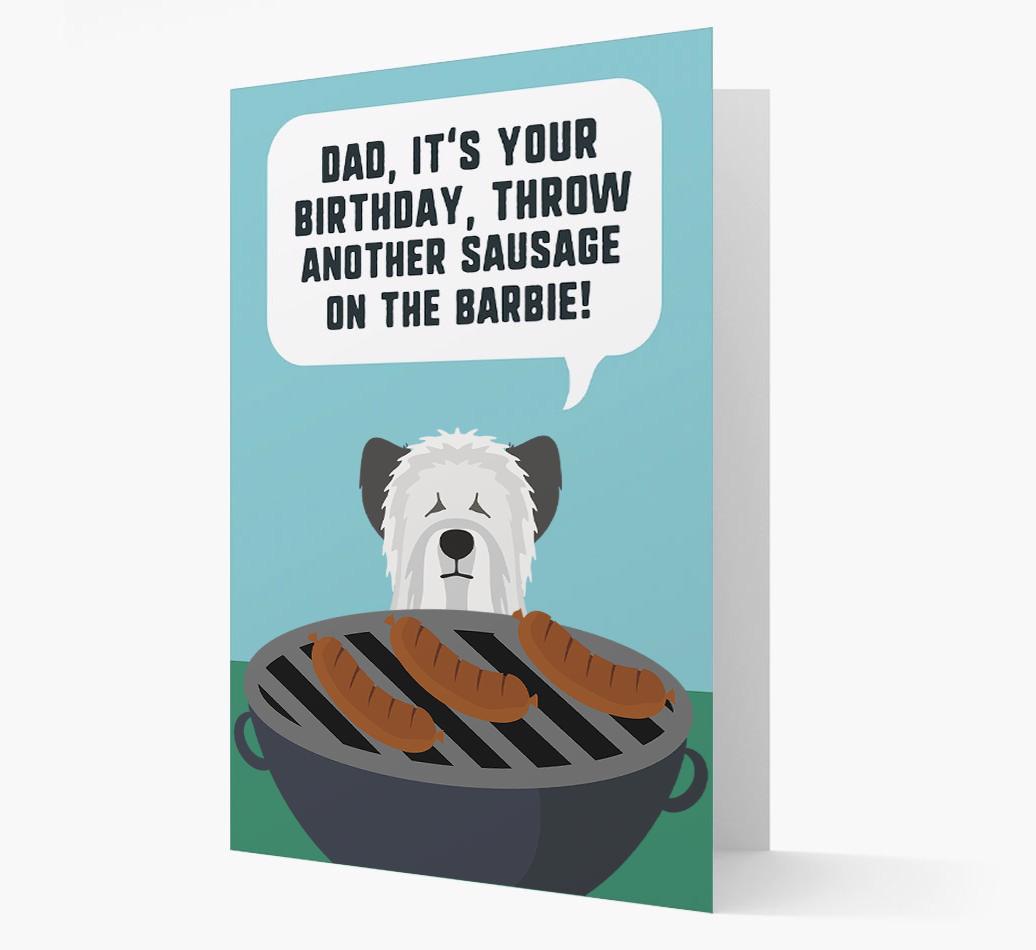 'Dad's Birthday Barbie' Card with {breedFullName} Icon