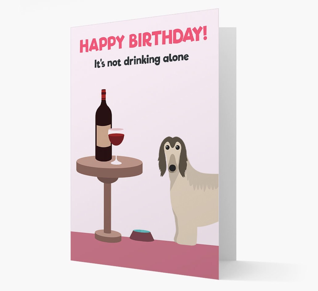 Personalised 'Birthday Drinks' Card with {breedFullName} Icon