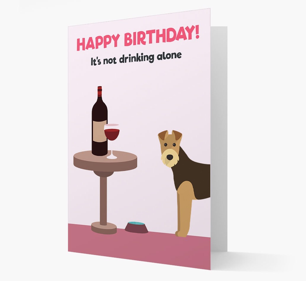 Personalised 'Birthday Drinks' Card with {breedFullName} Icon