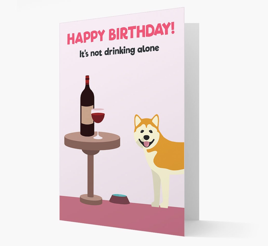 Personalised 'Birthday Drinks' Card with {breedFullName} Icon