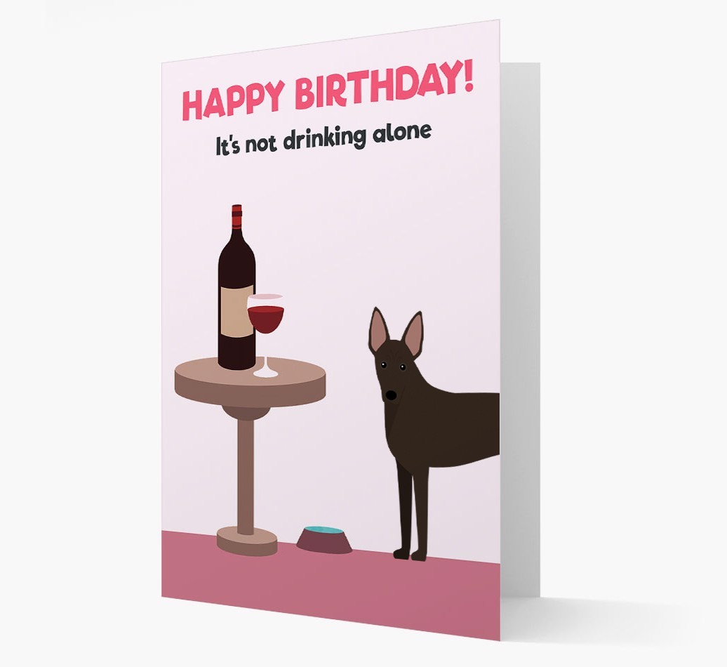 Personalised 'Birthday Drinks' Card with {breedFullName} Icon