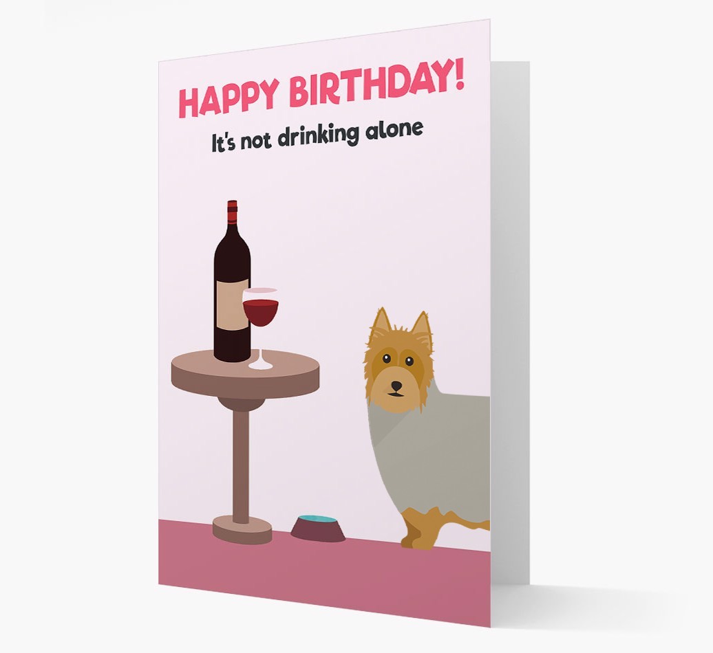 Personalised 'Birthday Drinks' Card with {breedFullName} Icon