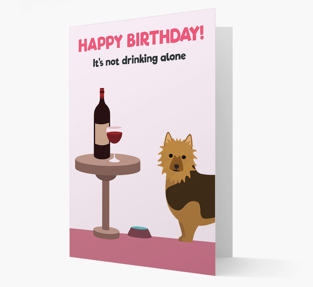 Personalised 'Birthday Drinks' Card with {breedFullName} Icon