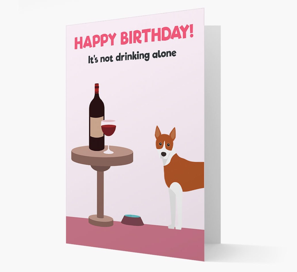Personalised 'Birthday Drinks' Card with {breedFullName} Icon