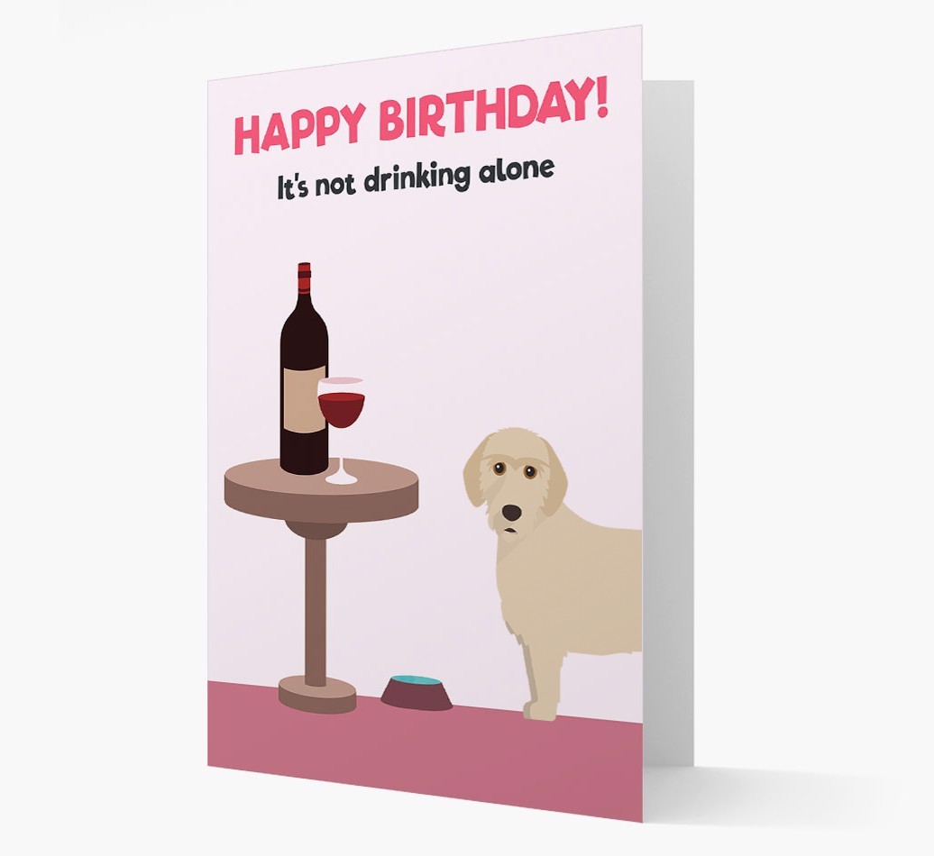 Personalised 'Birthday Drinks' Card with {breedFullName} Icon