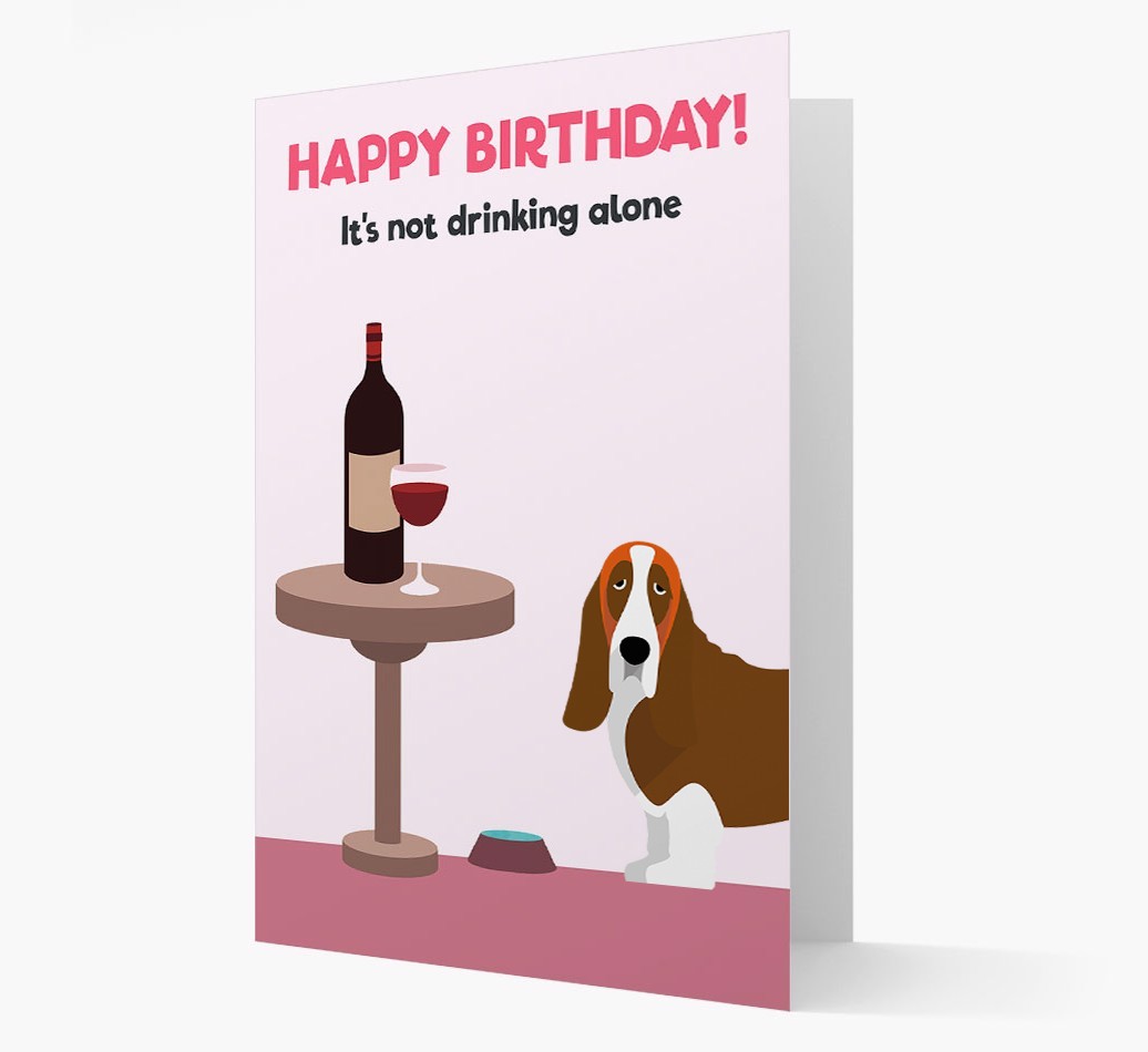 Personalised 'Birthday Drinks' Card with {breedFullName} Icon