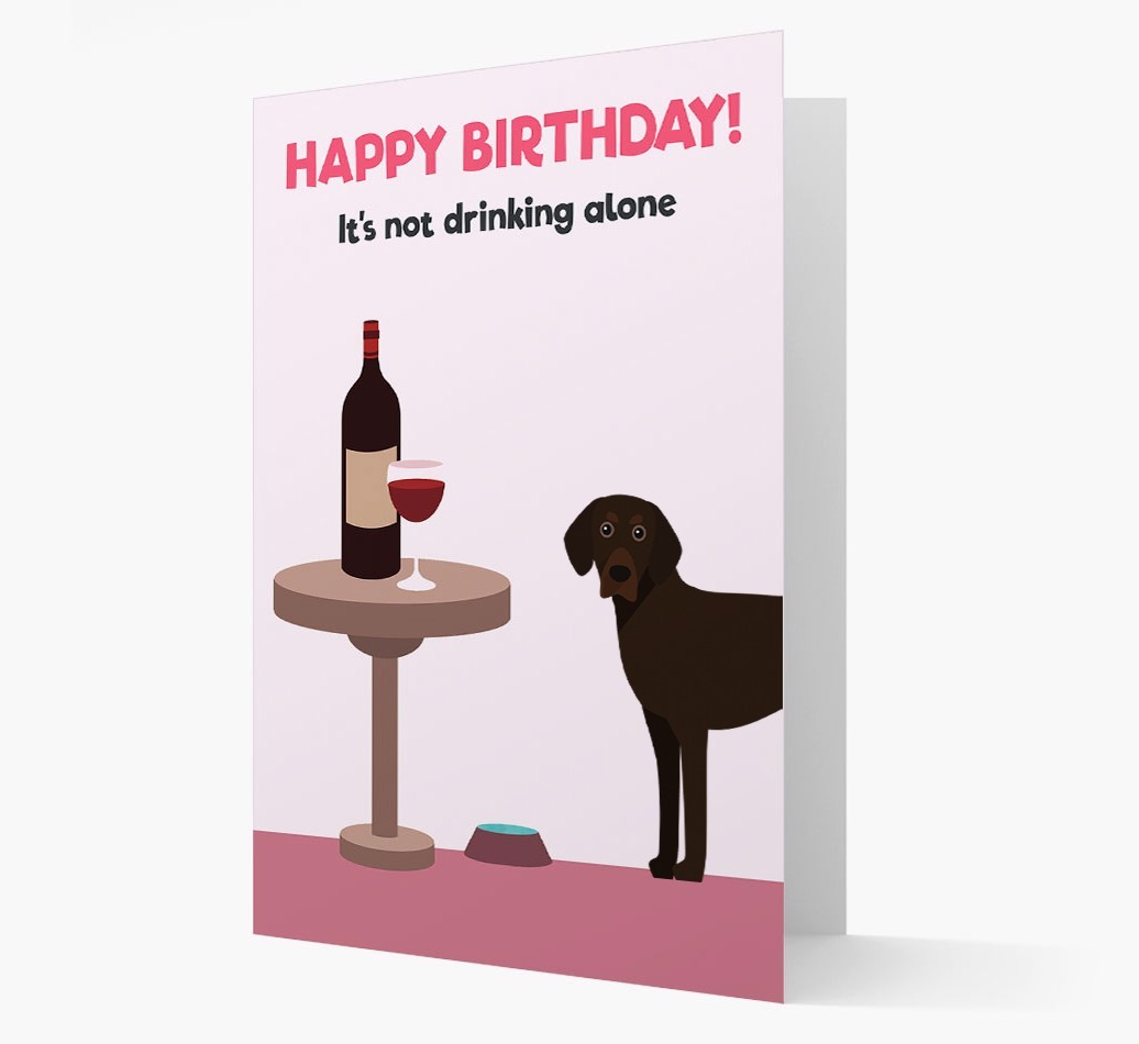 Personalised 'Birthday Drinks' Card with {breedFullName} Icon