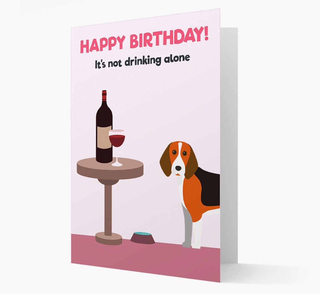 Personalised 'Birthday Drinks' Card with {breedFullName} Icon