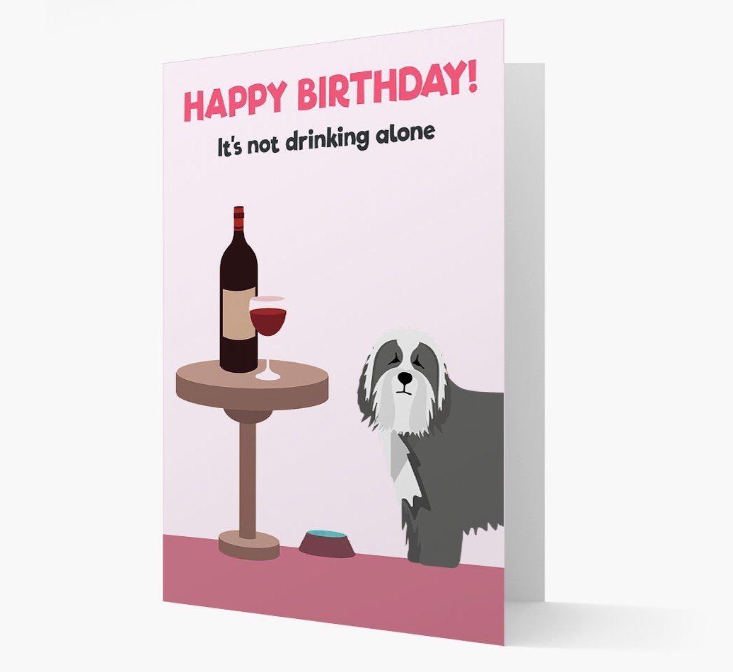 Personalised 'Birthday Drinks' Card with {breedFullName} Icon