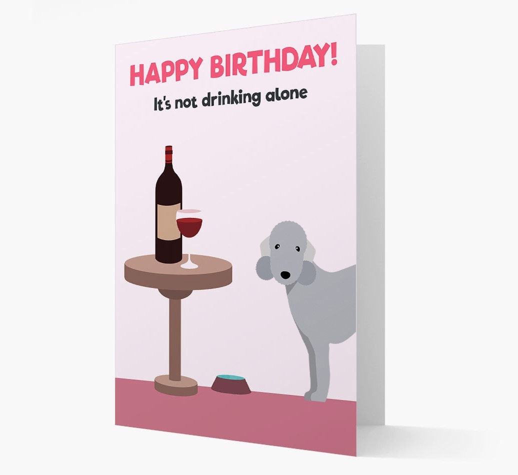 Personalised 'Birthday Drinks' Card with {breedFullName} Icon