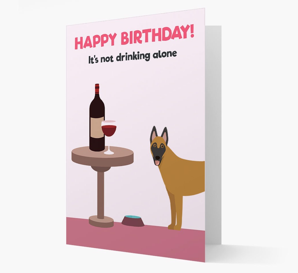 Personalised 'Birthday Drinks' Card with {breedFullName} Icon
