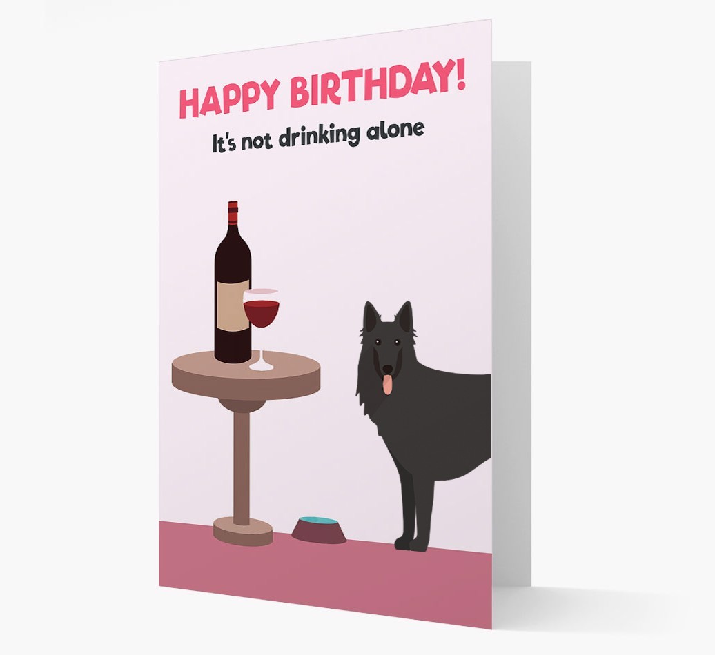 Personalised 'Birthday Drinks' Card with {breedFullName} Icon