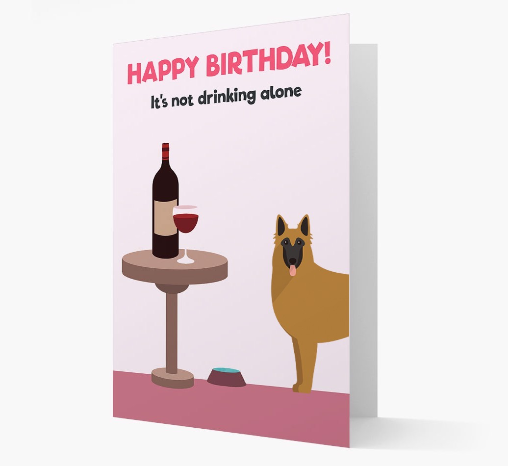 Personalised 'Birthday Drinks' Card with {breedFullName} Icon