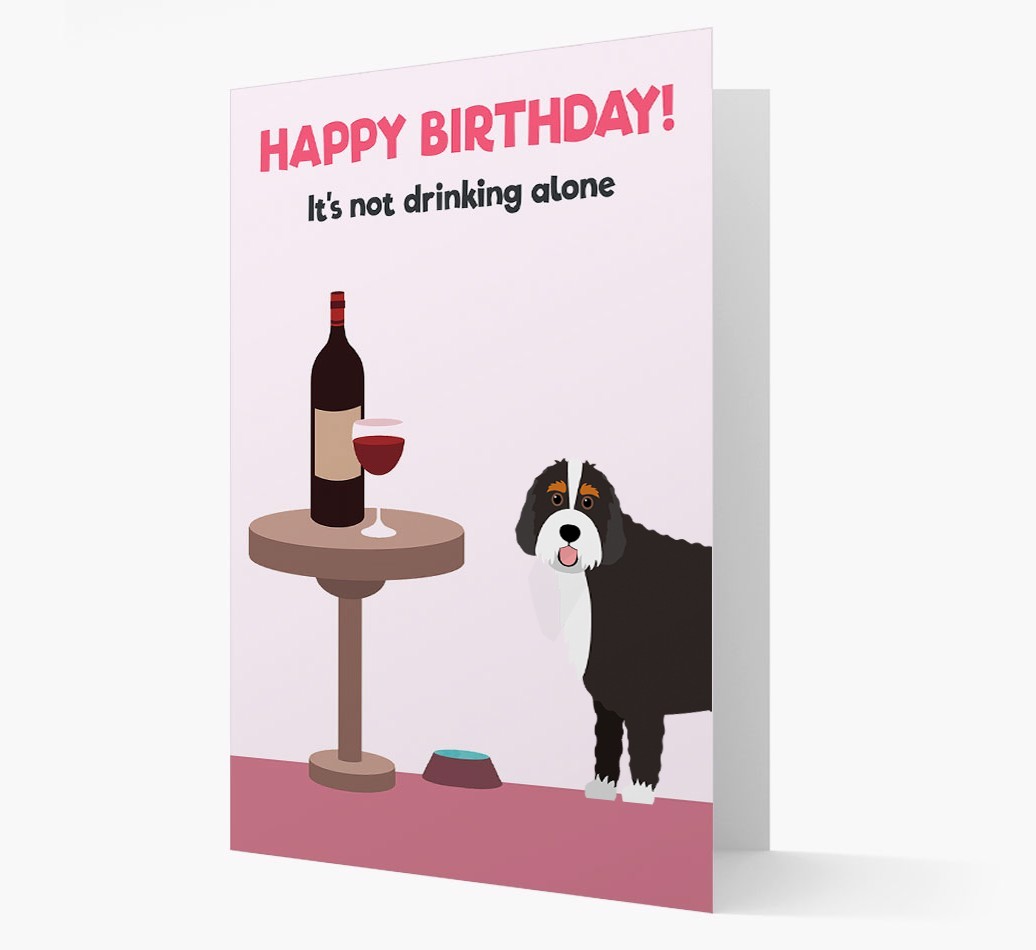 Personalised 'Birthday Drinks' Card with {breedFullName} Icon