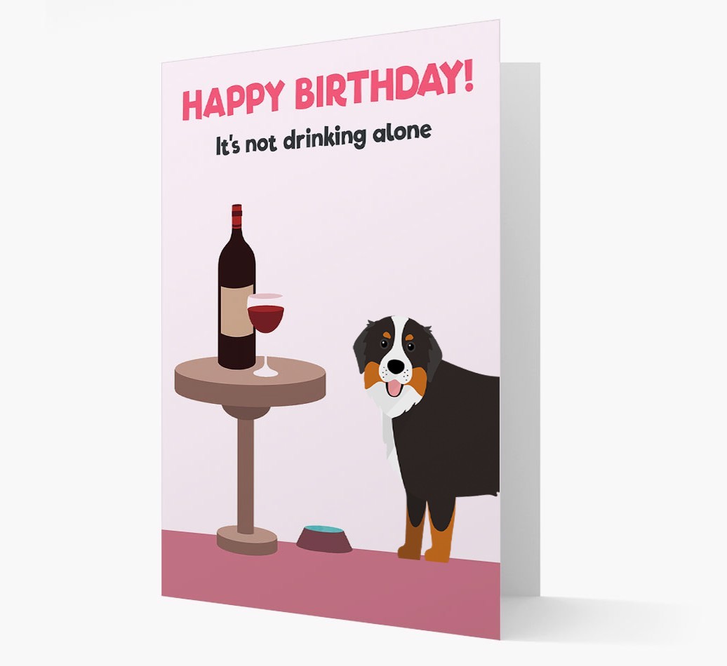 Personalised 'Birthday Drinks' Card with {breedFullName} Icon