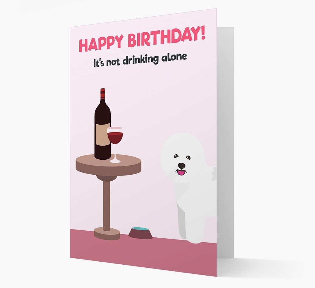 Personalised 'Birthday Drinks' Card with {breedFullName} Icon