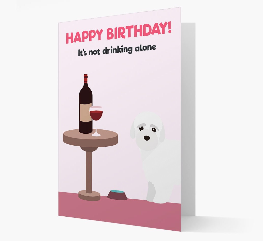 Personalised 'Birthday Drinks' Card with {breedFullName} Icon