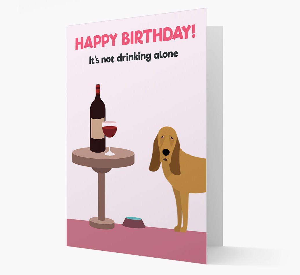 Personalised 'Birthday Drinks' Card with {breedFullName} Icon