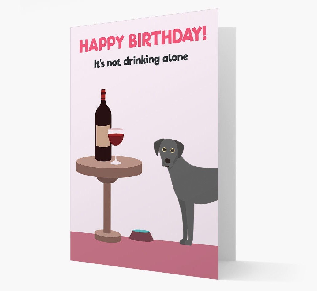 Personalised 'Birthday Drinks' Card with {breedFullName} Icon