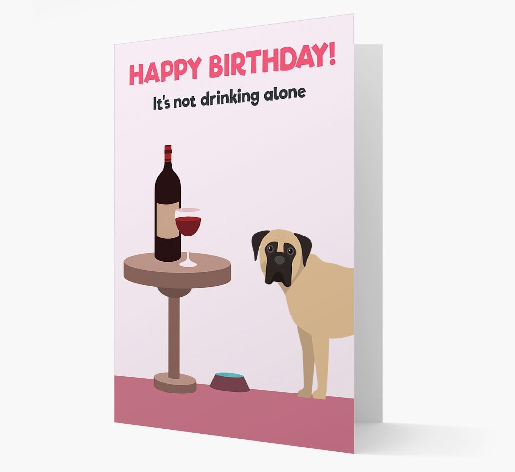 Personalised 'Birthday Drinks' Card with {breedFullName} Icon