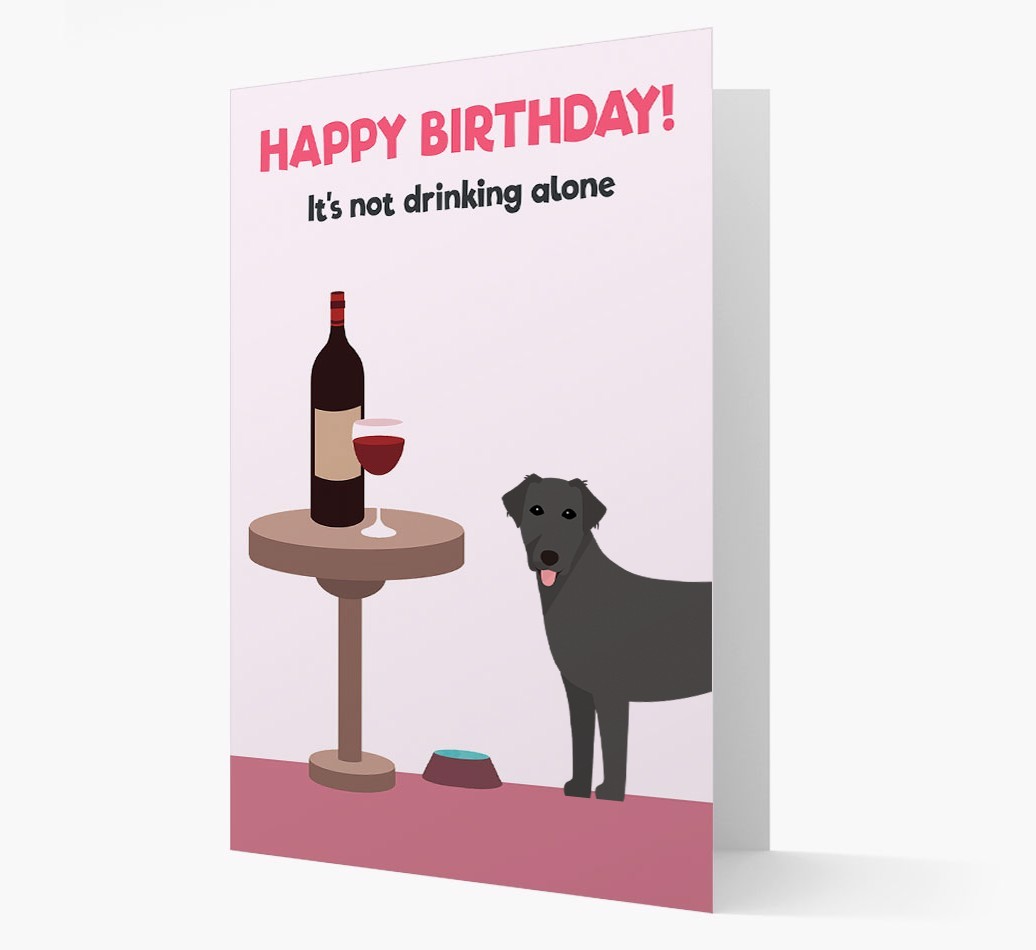 Personalised 'Birthday Drinks' Card with {breedFullName} Icon