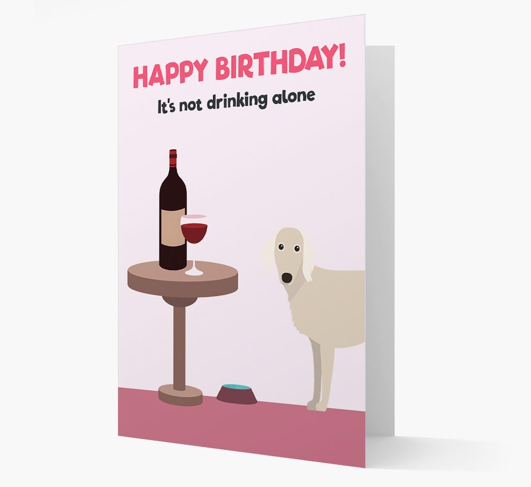 Personalised 'Birthday Drinks' Card with {breedFullName} Icon