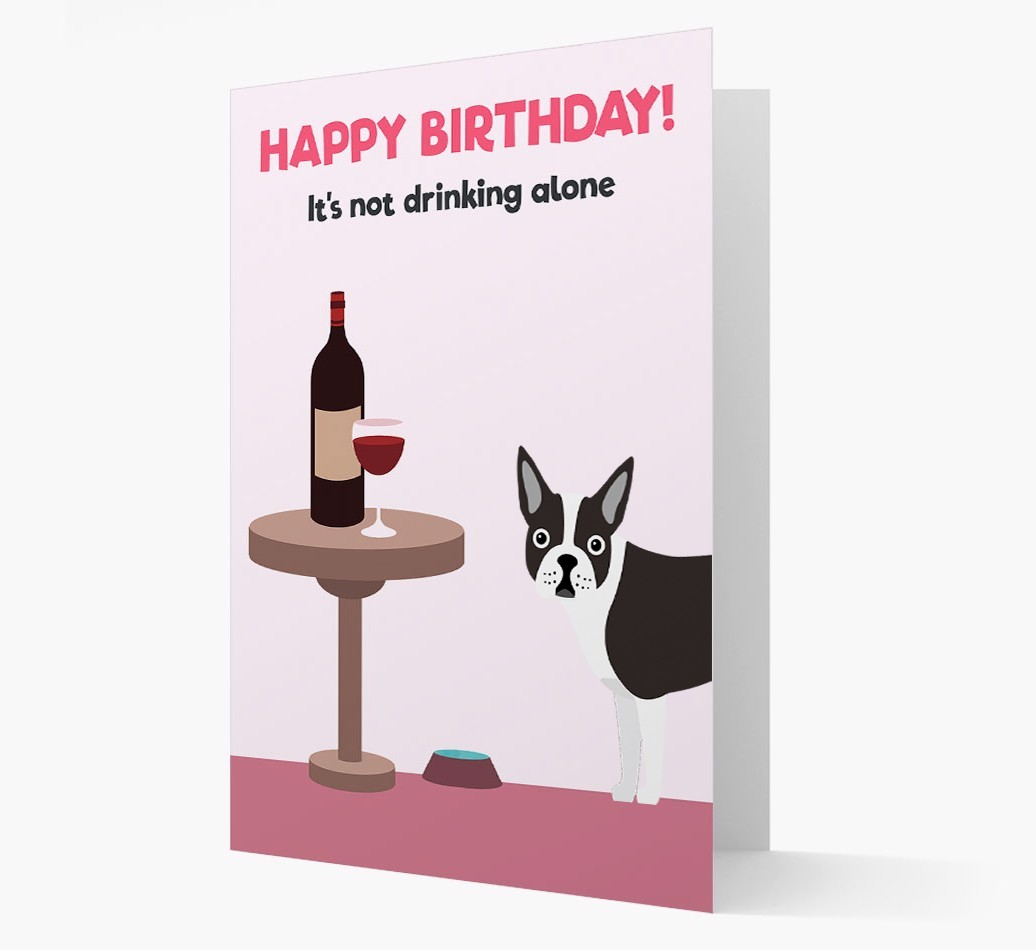 Personalised 'Birthday Drinks' Card with {breedFullName} Icon