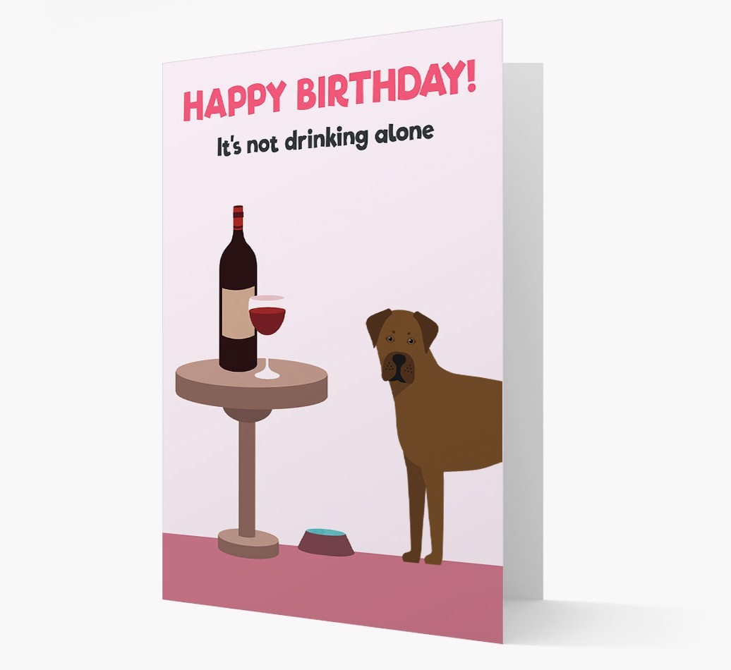 Personalised 'Birthday Drinks' Card with {breedFullName} Icon