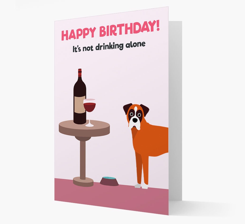 Personalised 'Birthday Drinks' Card with {breedFullName} Icon