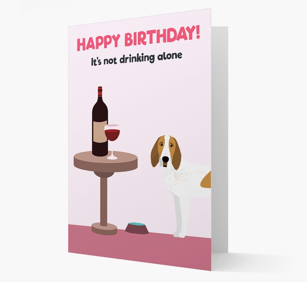 Personalised 'Birthday Drinks' Card with {breedFullName} Icon