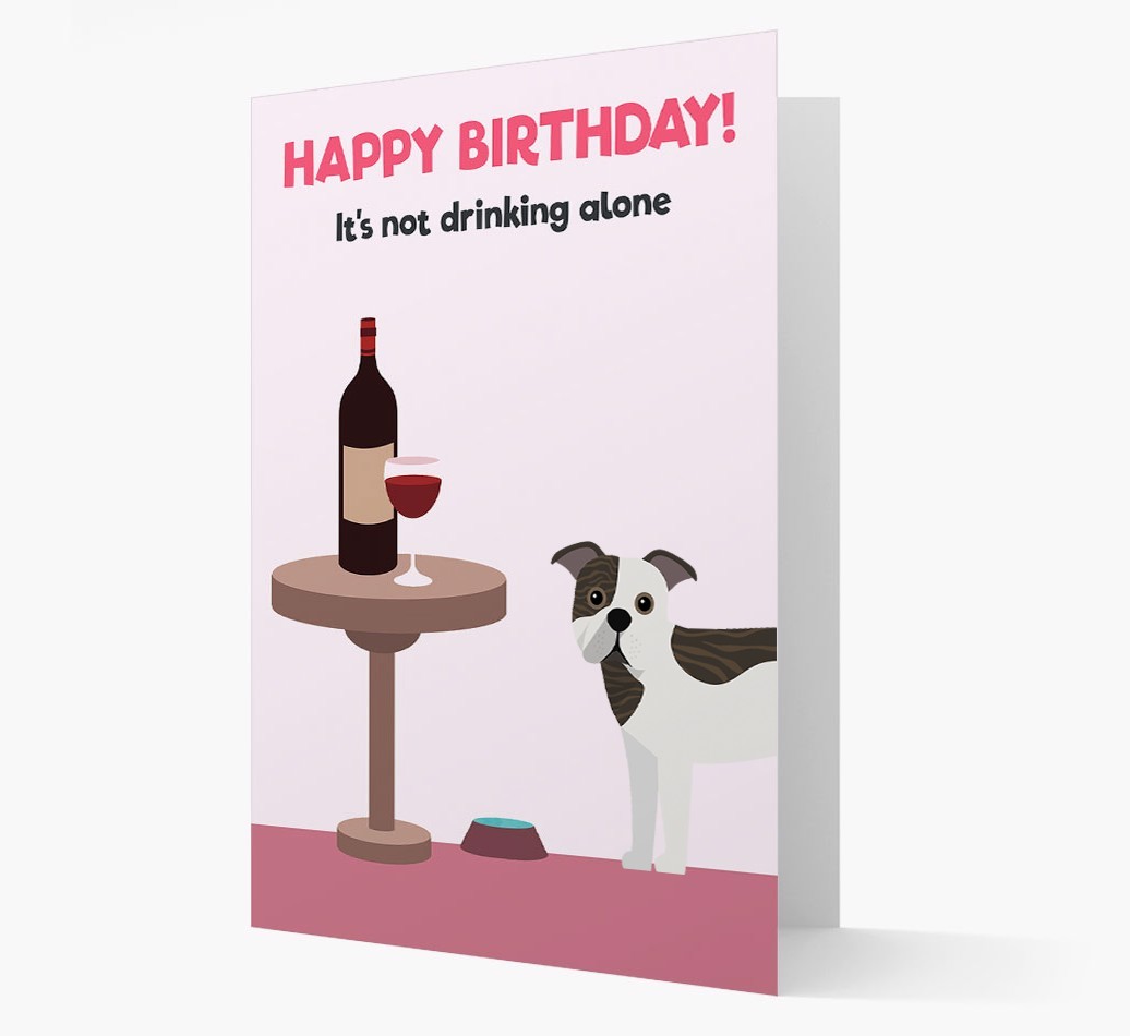 Personalised 'Birthday Drinks' Card with {breedFullName} Icon