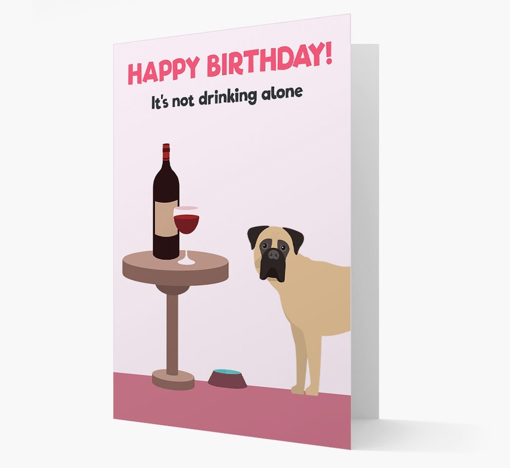 Personalised 'Birthday Drinks' Card with {breedFullName} Icon